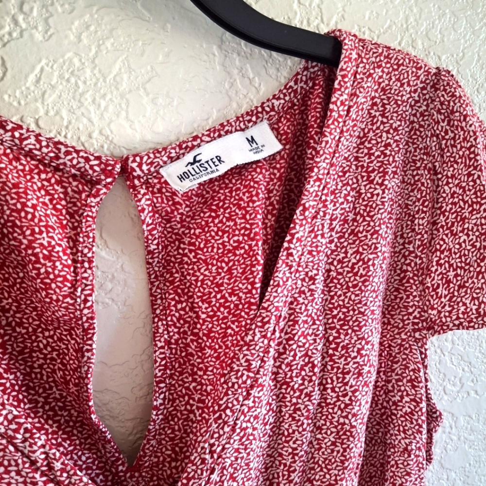 Hollister Floral Medium Shorts Romper "wrap dress" Spring Summet Flower - Picture 4 of 5